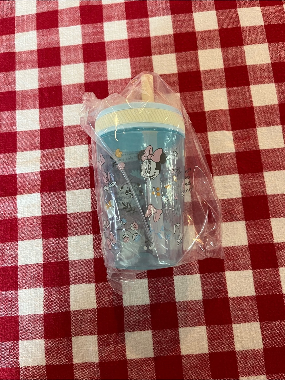 Blue Minnie Mouse Floral Sippy Cup